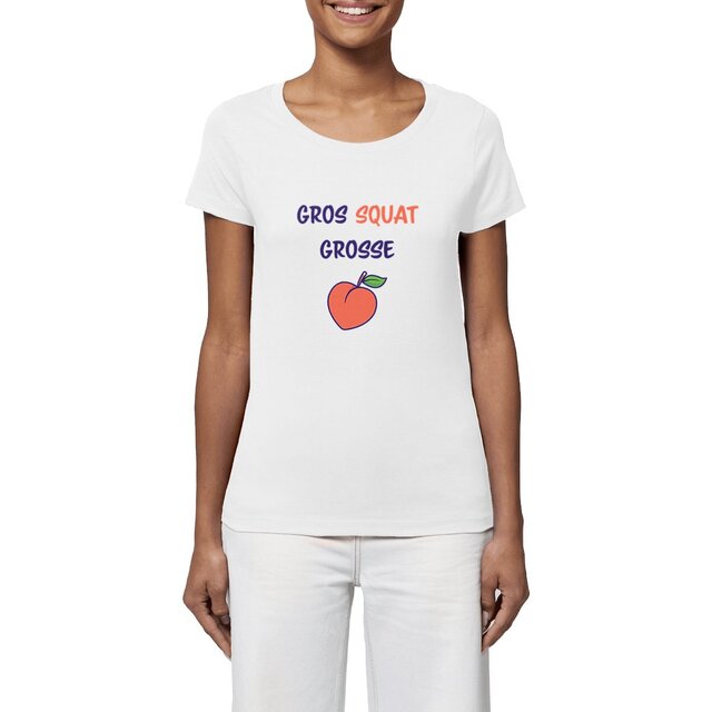 Image front T-shirt femme gros squat