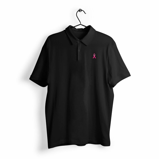 Image back Polo homme canaillage rose