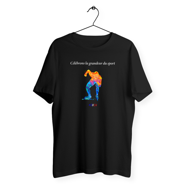 Image front T-shirt homme patinage