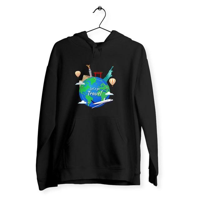 Image back Sweat unisexe let's go travel