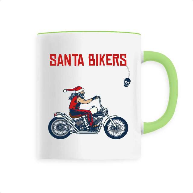 Image front Mug céramique santa bikers