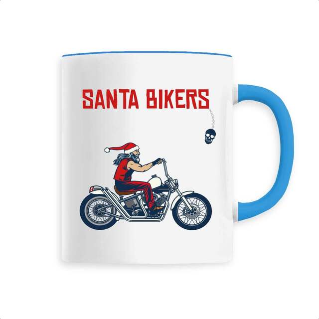 Image back Mug céramique santa bikers