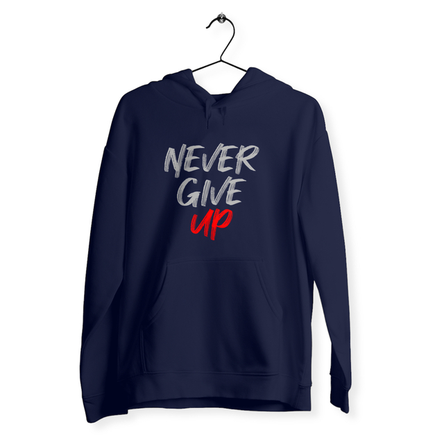 Image back Sweat unisexe never give up