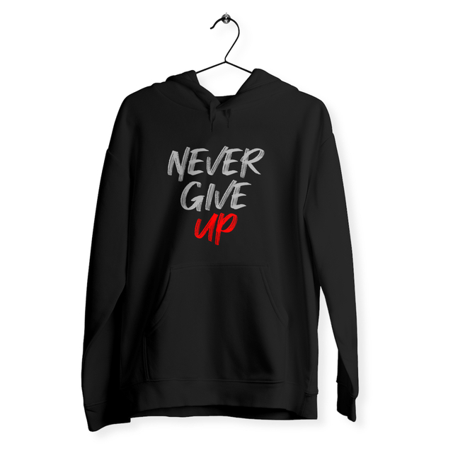Image front Sweat unisexe never give up