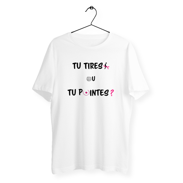 Image back T-shirt homme tu tires ou tu pointes