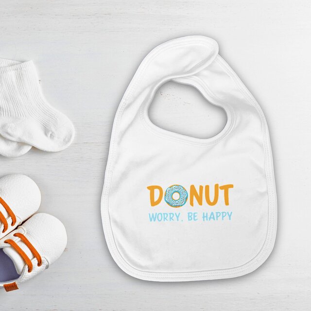 Image front Bavoir donut worry be happy