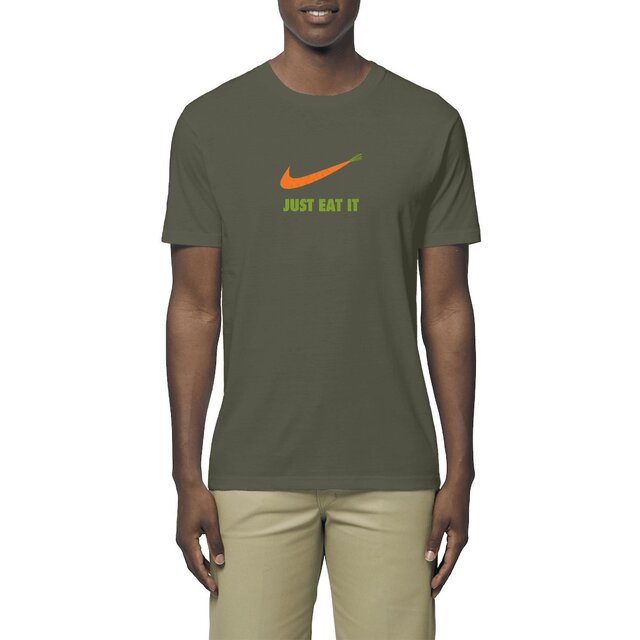 Image front T-shirt homme just eat it vert 
