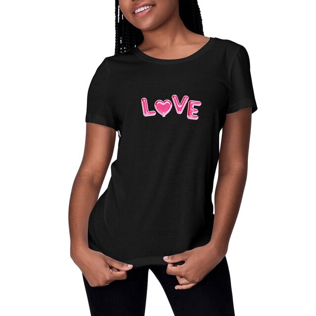 Image front T-shirt femme love