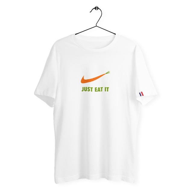 Image back T-shirt homme just eat it vert France édition