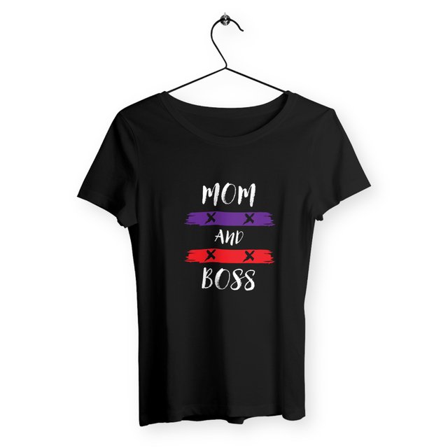 Image back T-shirt femme Mom and boss