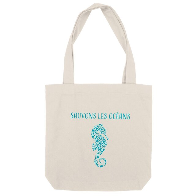 Image back Sac coton sauvons les océans hippocampe