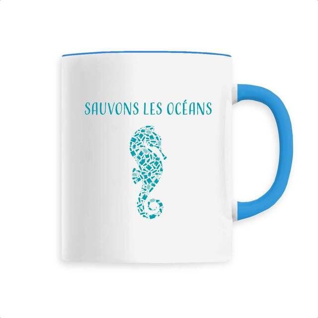 Image back Mug céramique sauvons les océans hippocampe