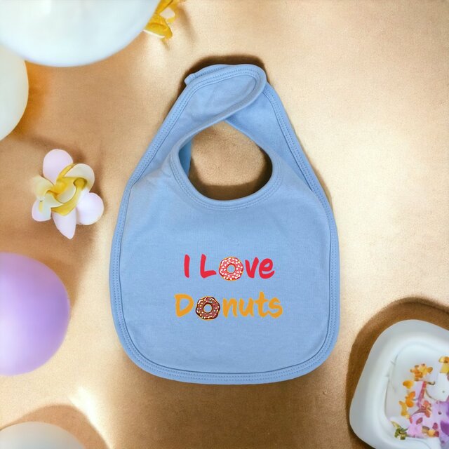 Image front Bavoir I love donuts