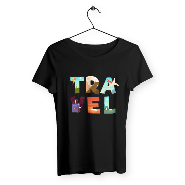 Image back T-shirt femme travel