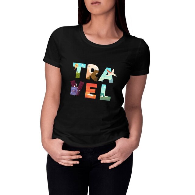 Image front T-shirt femme travel