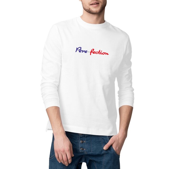 Image front T-shirt manches longues homme père-fection