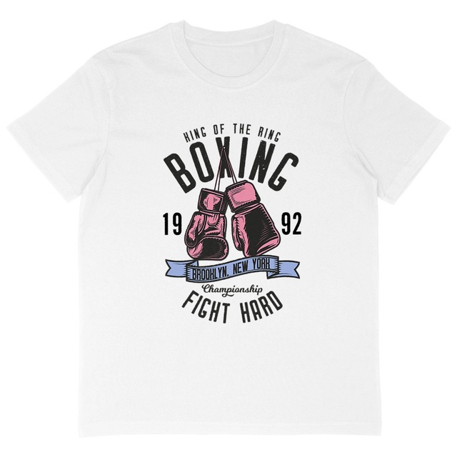 Image back T-shirt homme oversize boxing