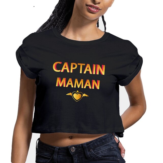 Image front Crop top captain maman