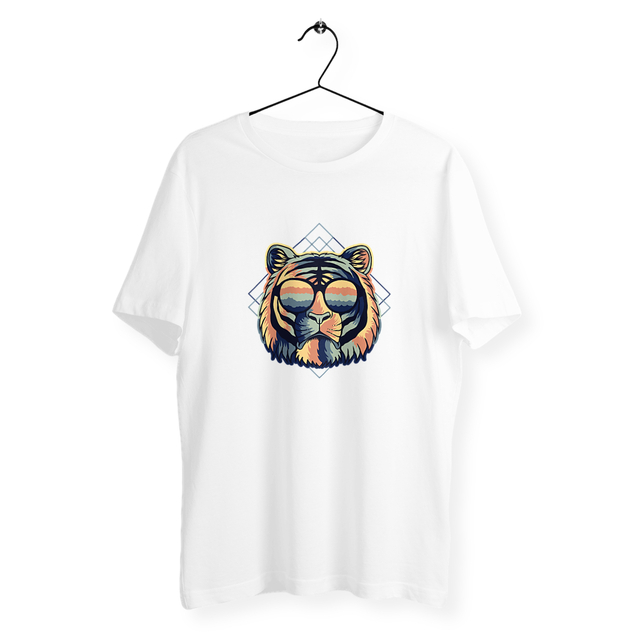 Image back T-shirt homme tigre miami