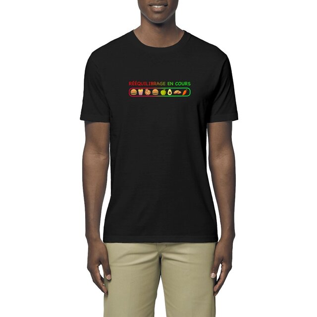 Image front T-shirt homme rééquilibrage en cours