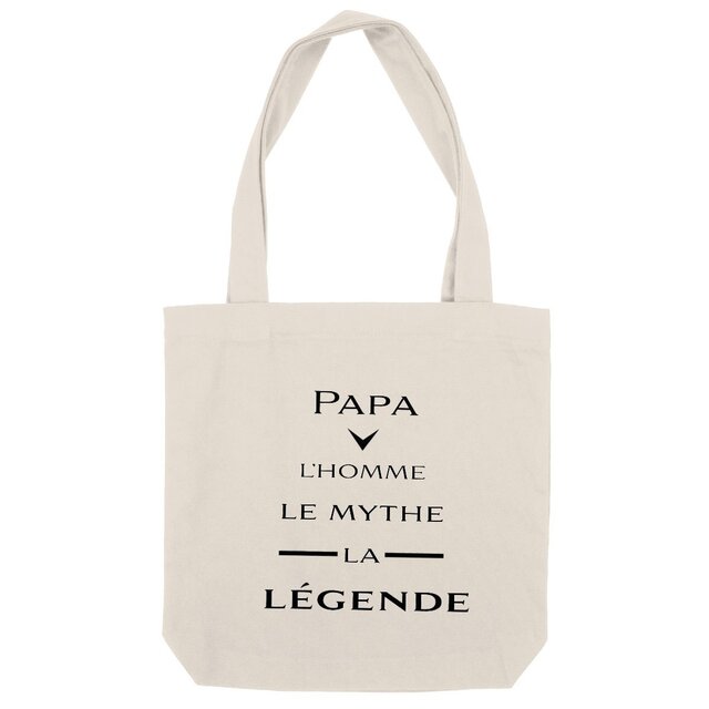 Image back Sac coton papa la légende