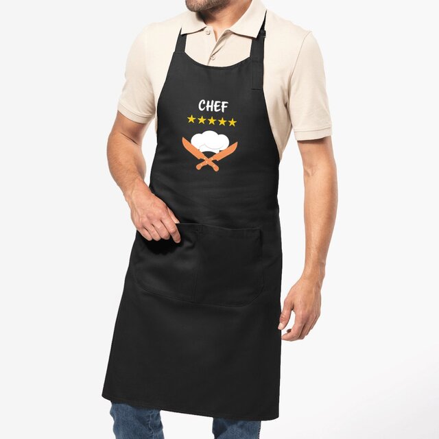 Image front Tablier chef 5 étoiles