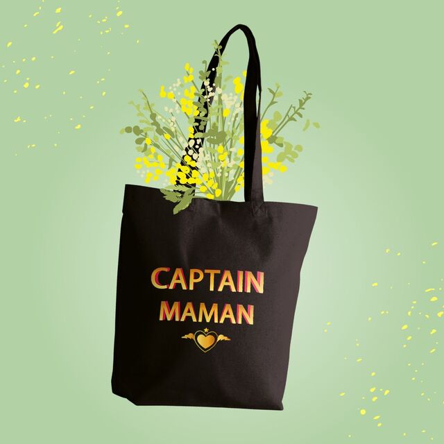 Image front Sac coton captain maman