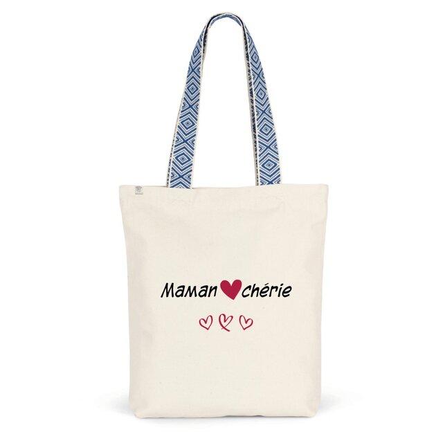 Image back Sac coton ethnique maman chérie