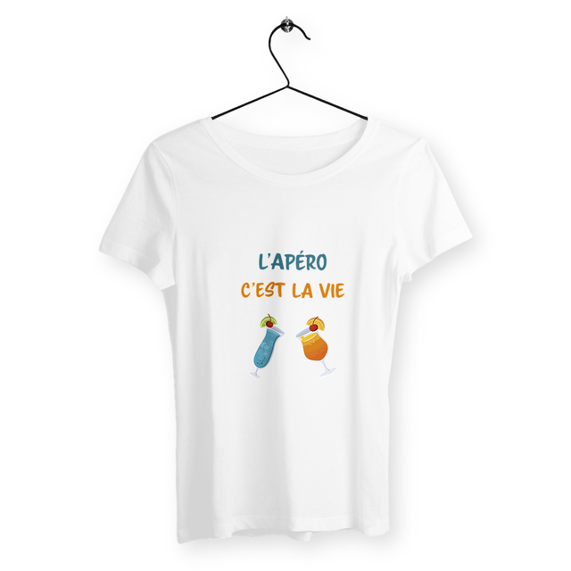 Image back T-shirt femme l'apéro c'est la vie