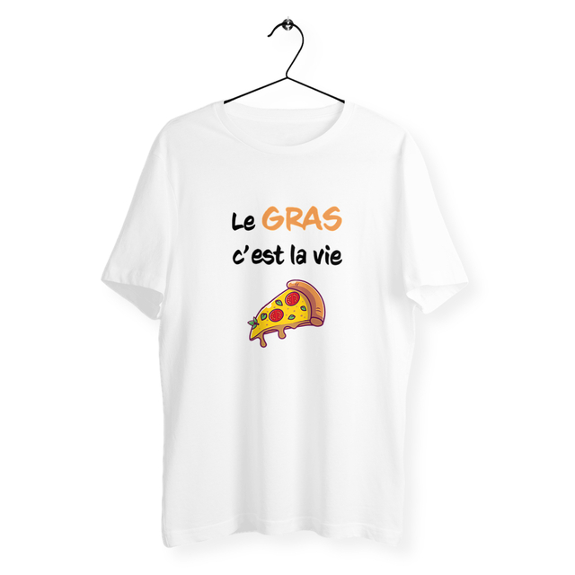 Image back T-shirt homme le gras c'est la vie
