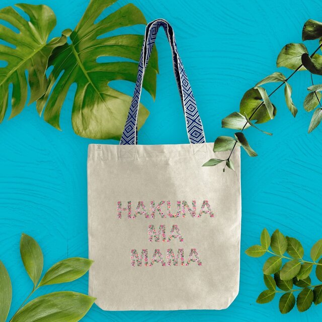 Image front Sac coton ethnique hakuna ma mama