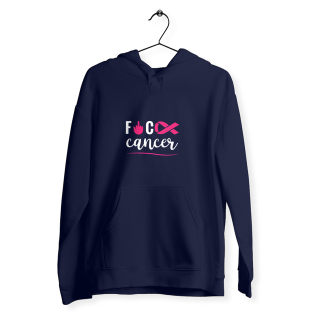 Image back Sweat unisexe fuck cancer
