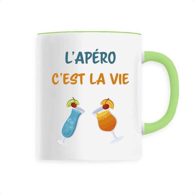 Image front Mug céramique l'apéro c'est la vie