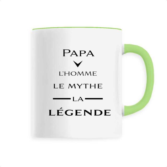 Image back Mug céramique papa la légende black