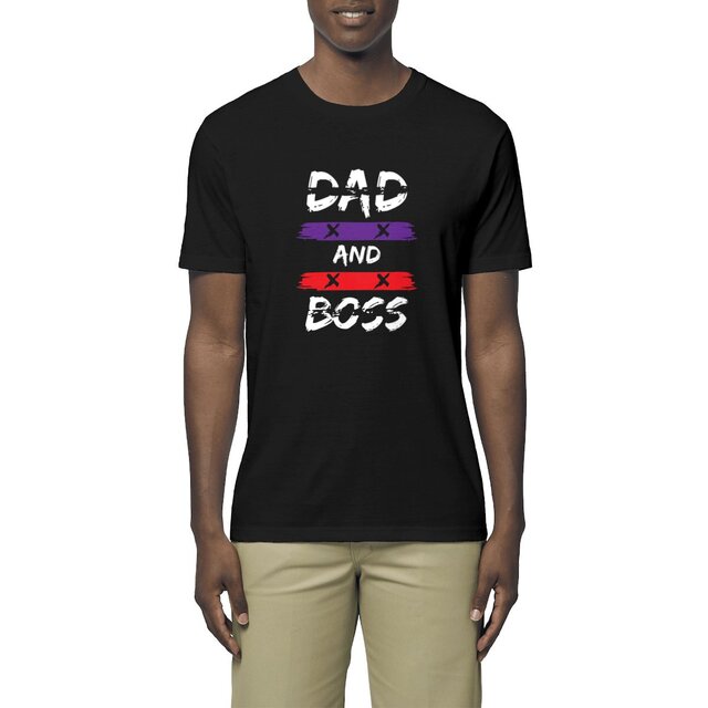 Image front T-shirt homme homme Dad and boss