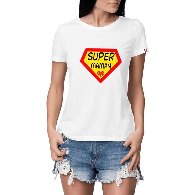 Image front T-shirt super maman France édition