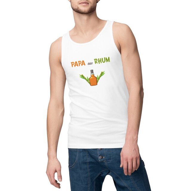 Image front Débardeur homme papa au rhum