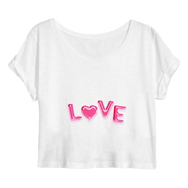 Image back Crop top love