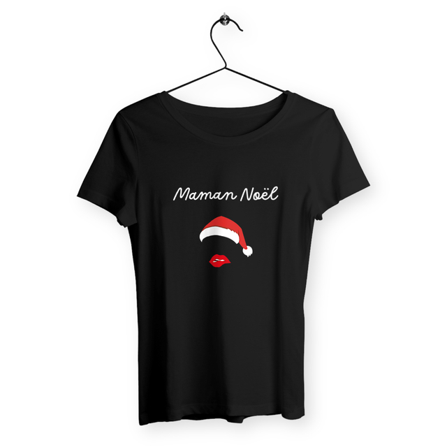 Image back T-shirt femme maman Noël blanc