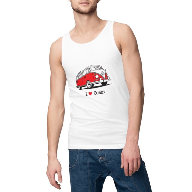 Image front Débardeur homme I love combi