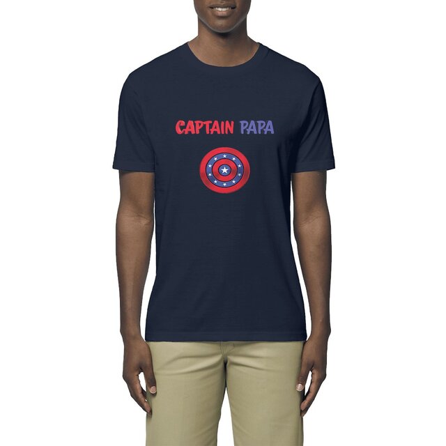 Image front T-shirt homme captain papa