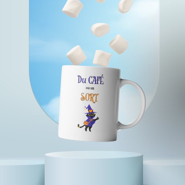 Image front Mug du café ou un sort