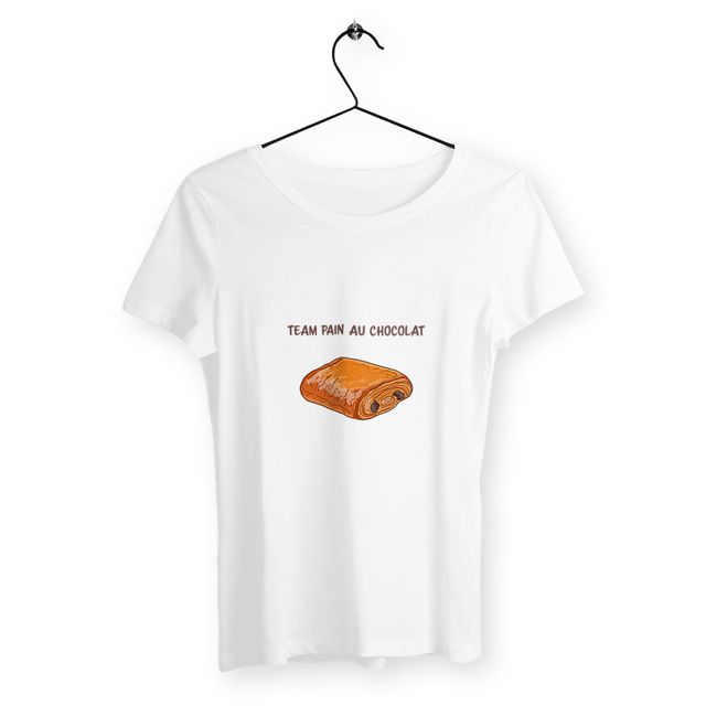 Image back T-shirt femme team pain au chocolat