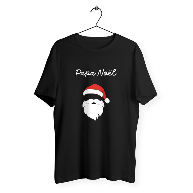 Image back T-shirt homme papa Noël blanc