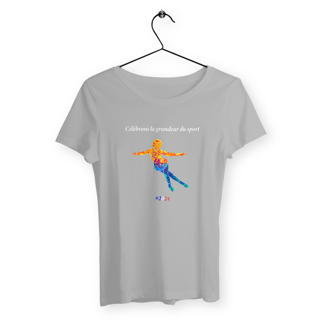 Image back T-shirt femme patinage artistique