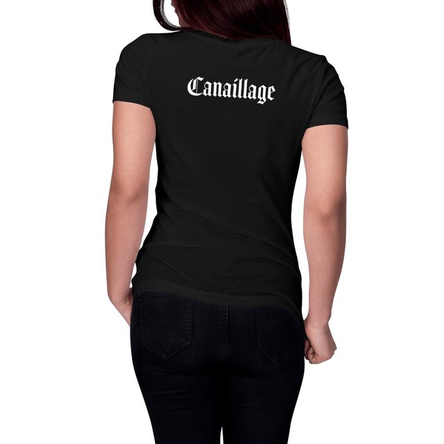 Image front T-shirt femme canaillage goth