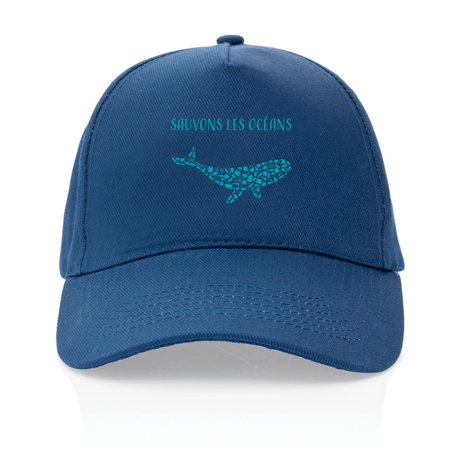 Image back Casquette Sauvons les océans baleine