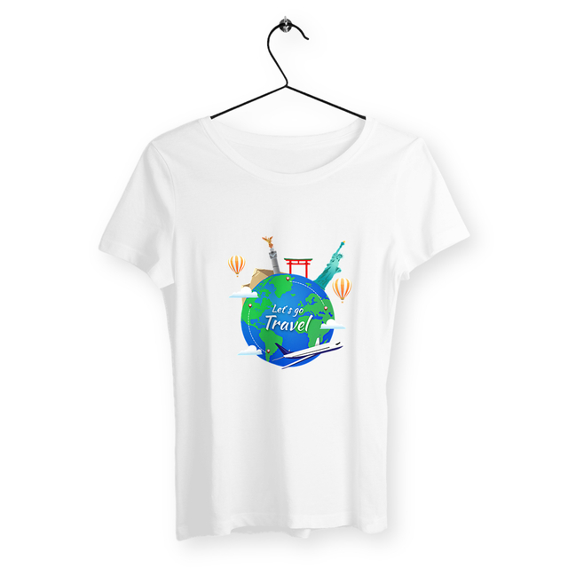 Image back T-shirt femme let's go travel