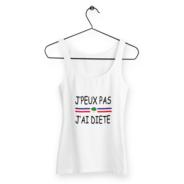 Image back Débardeur femme j'peux pas j'ai diète