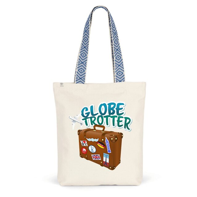 Image back Sac coton ethnique globe trotter